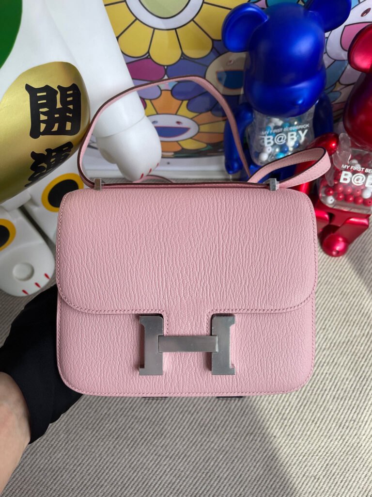 Hermes Constance 18CM Chevre 3Q Rose Sakura PHW Handmade