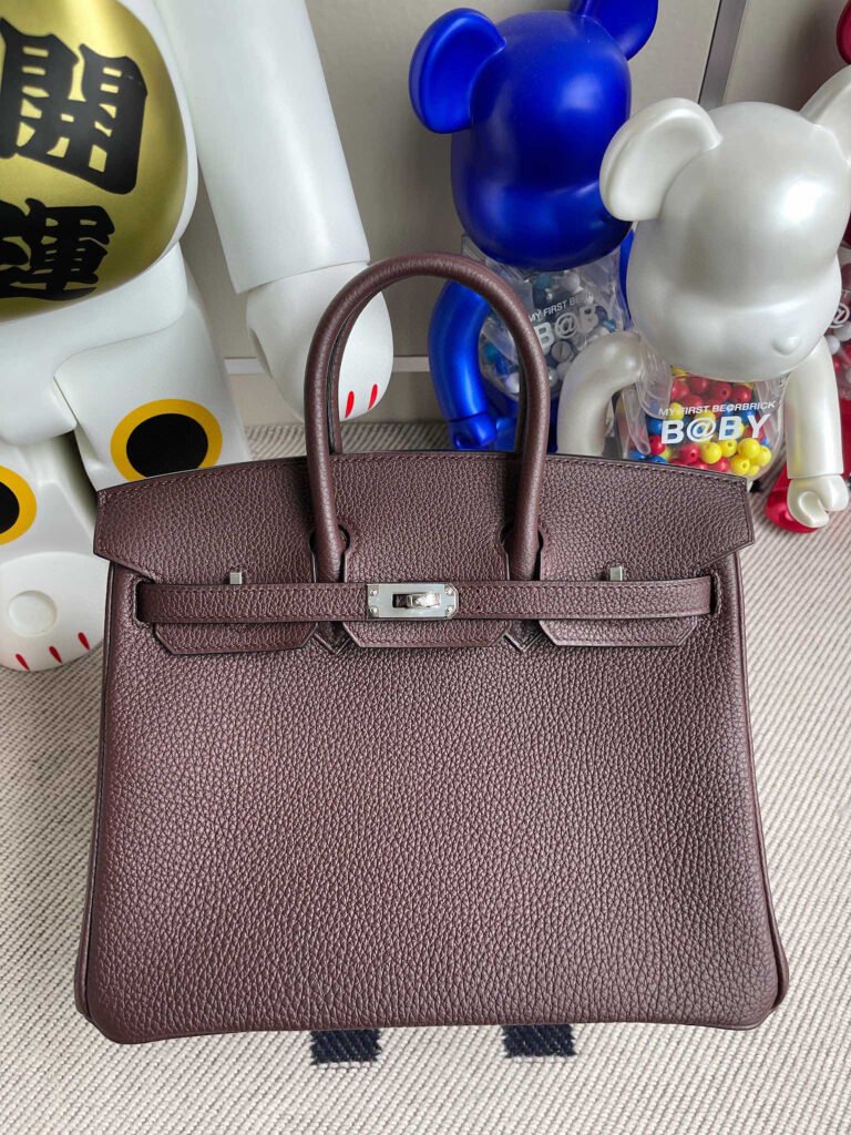 Uncle Bench Factory Hermes Birkin 25CM Togo Leather 0G Rouge Sellier PHW Handmade