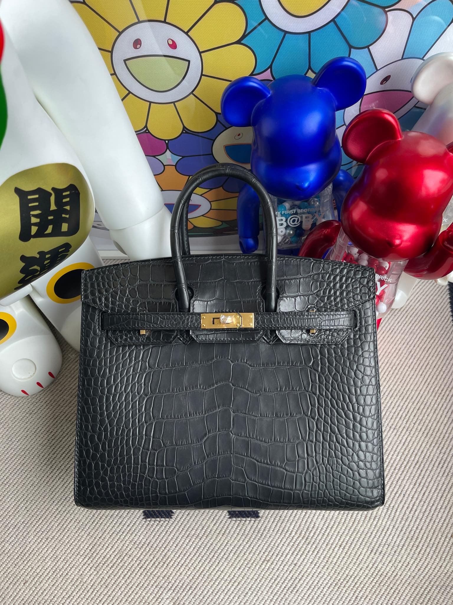 Hermès Birkin Alligator matt ck89 Black noir 25cm