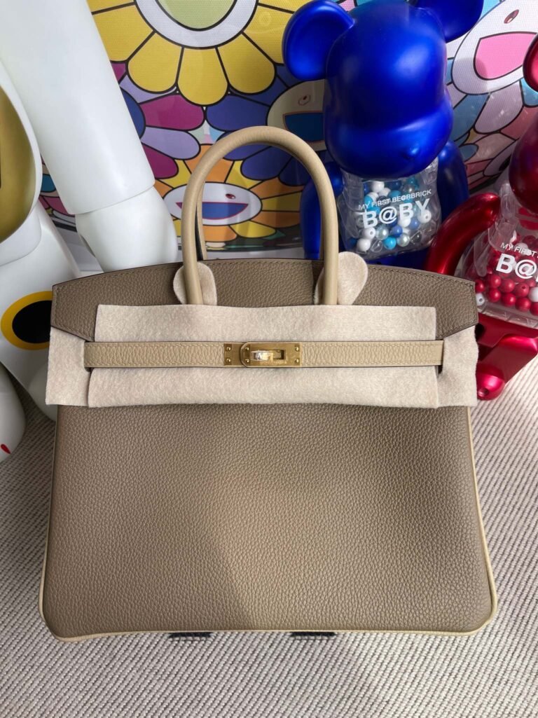 Hermès Birkin togo Etoupe & Trench 25cm