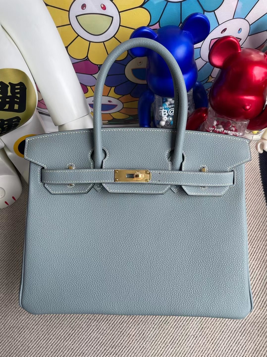 Hermès Birkin Togo 7G cyan 30cm