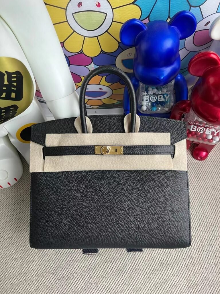 Uncle Bench Hermes Birkin Sellier Epsom Ck89 Black Gold buckle 25cm