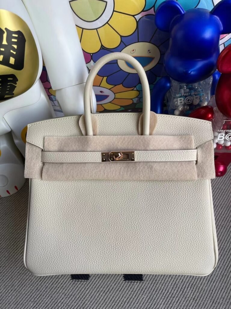 Uncle Bench Hermes Birkin togo ck10 Craie Rose gold buckle 25cm