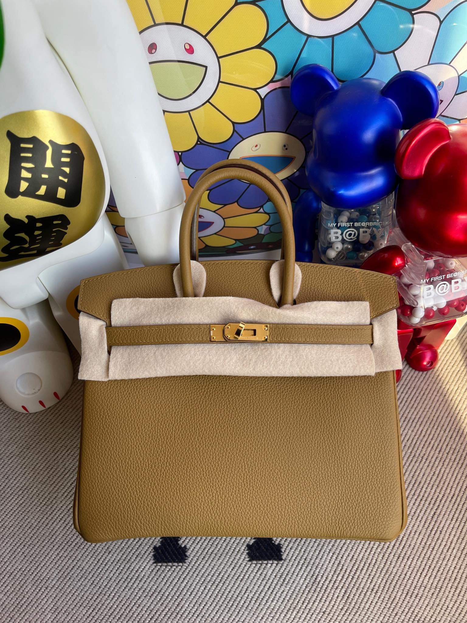 Uncle Bench Hermes Birkin togo 8U brass gold Gold buckle 25cm