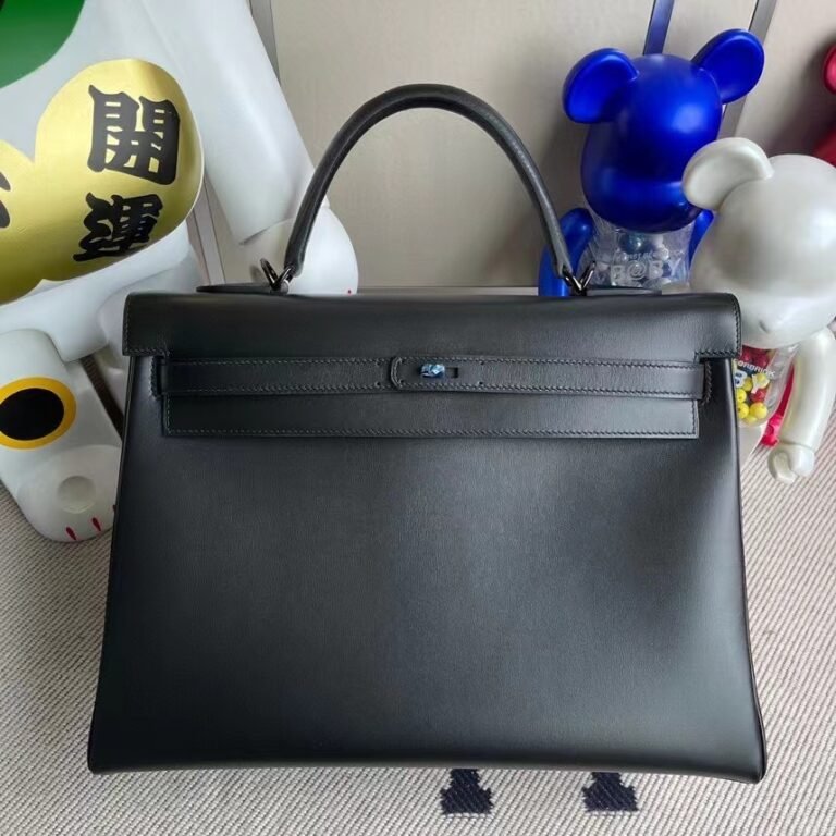 Uncle Bench Hermes Kelly Boxcalf so black black buckle 35cm