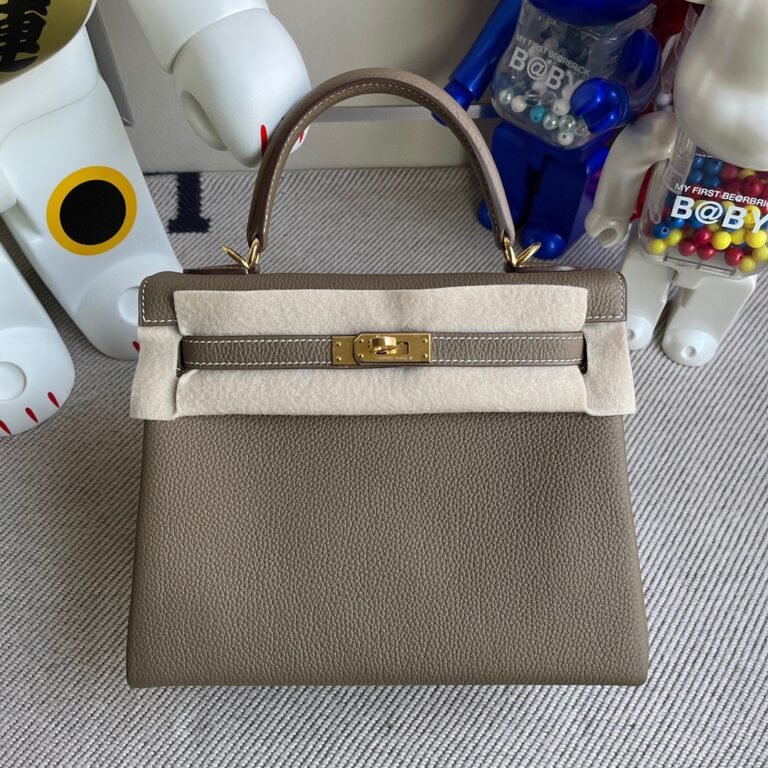 Uncle Bench Hermes Kelly togo ck18 Etoupe gold buckle 25cm