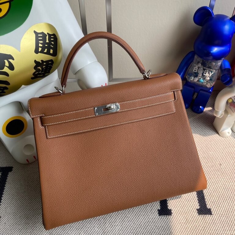 Uncle Bench Hermes Kelly Togo ck37 Gold Silver buckle 32cm