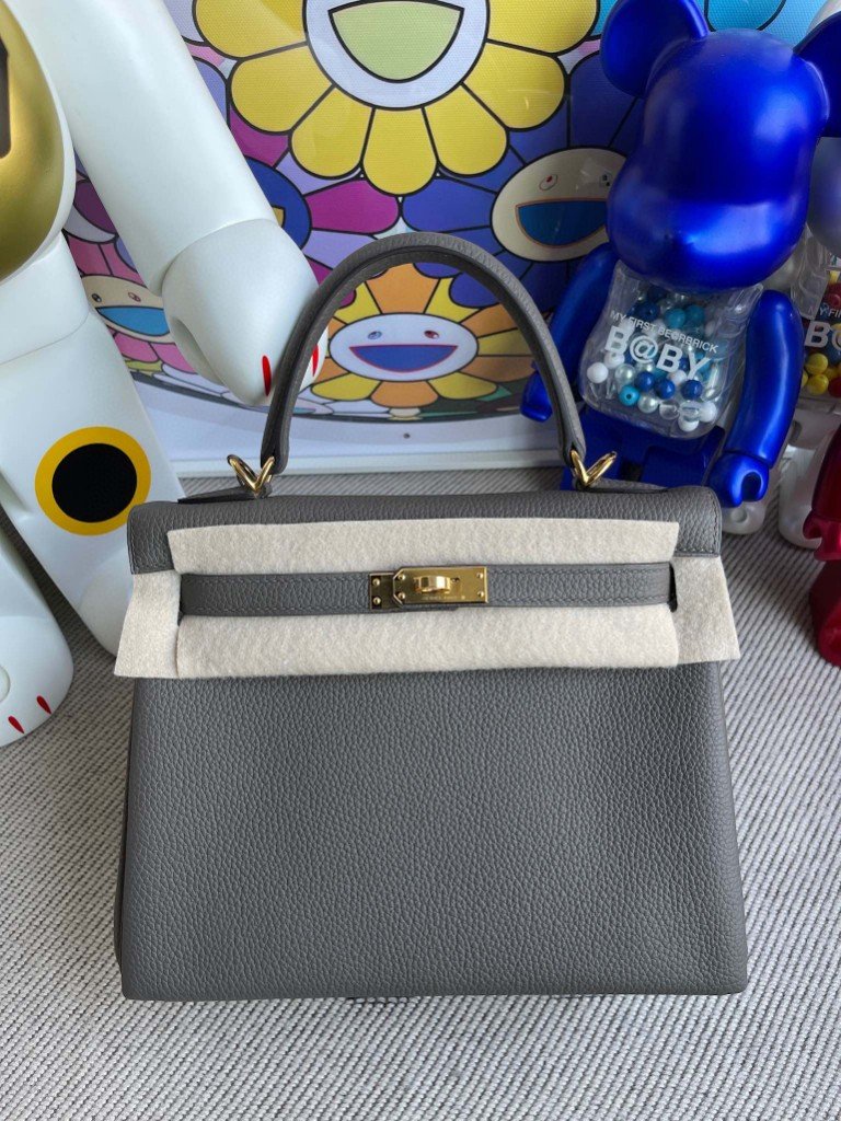 Uncle Bench Hermes Kelly togo 8F etain gold buckle 25cm