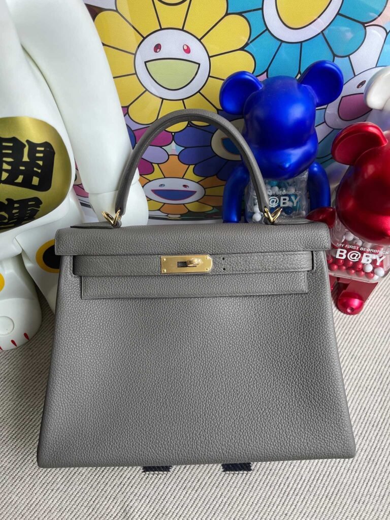 Uncle Bench Hermes Kelly 28cm togo 8F etain Gold Hardware Full Handmade