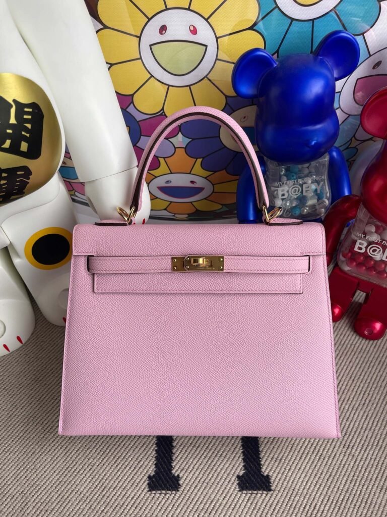 Uncle Bench Hermes Kelly 25cm Epsom x9 mallow purple Gold Hardware Full Handmade