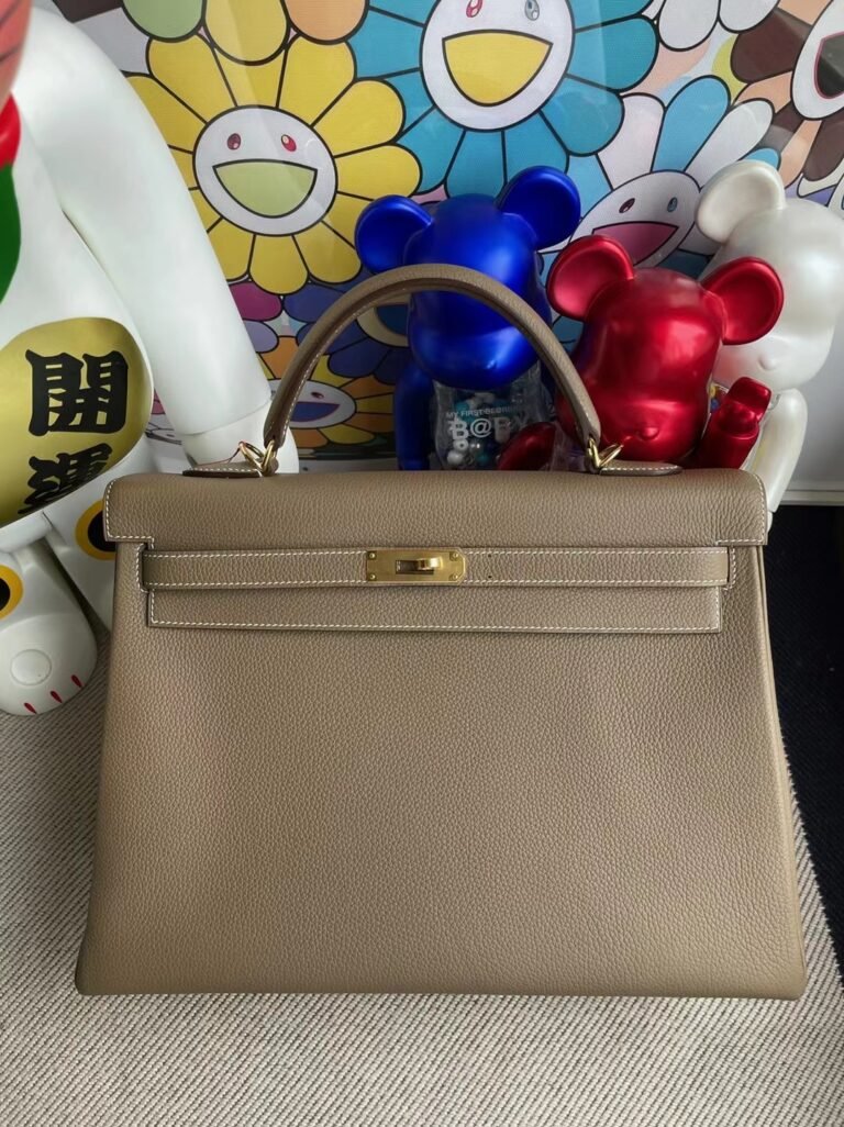 Uncle Bench Hermes Kelly 35cm Togo Ck18 Etoupe Gold Hardware Full Handmade