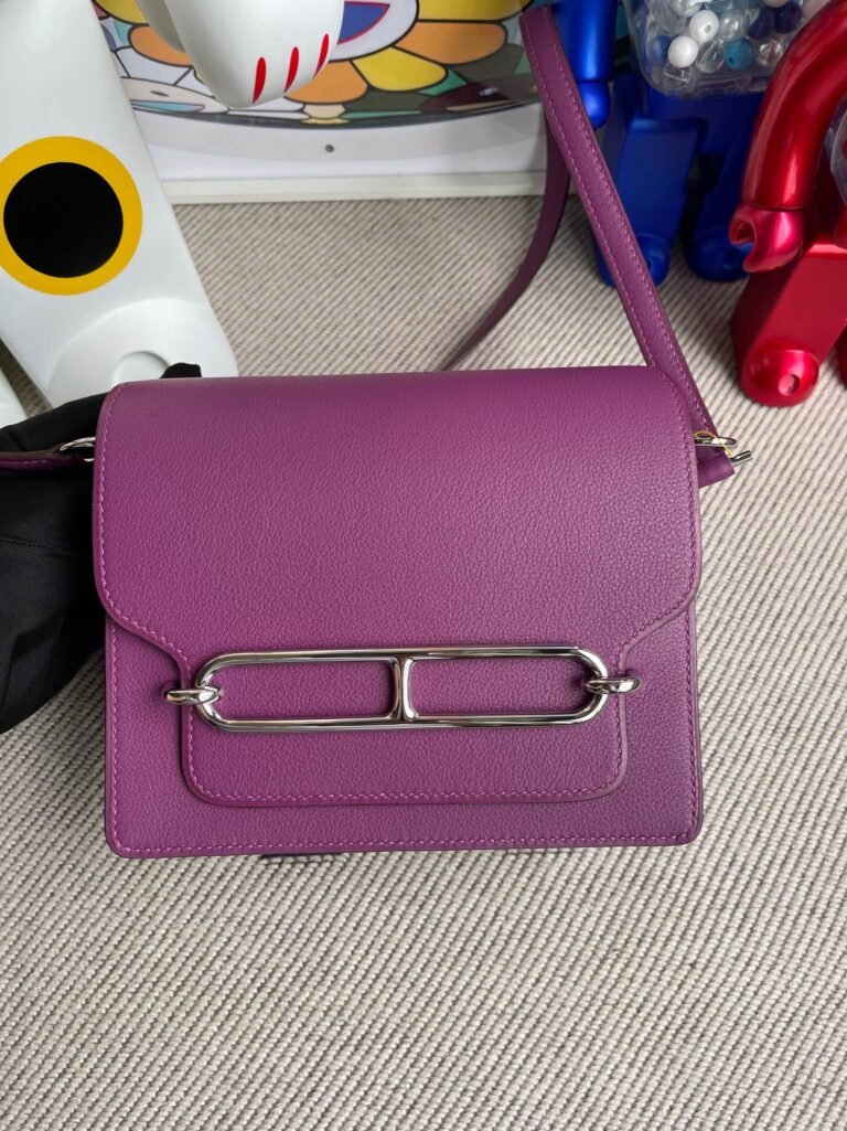 Uncle Bench Hermes Roulis 18cm Evecolor P9 Anemone Silver Hardware Full Handmade