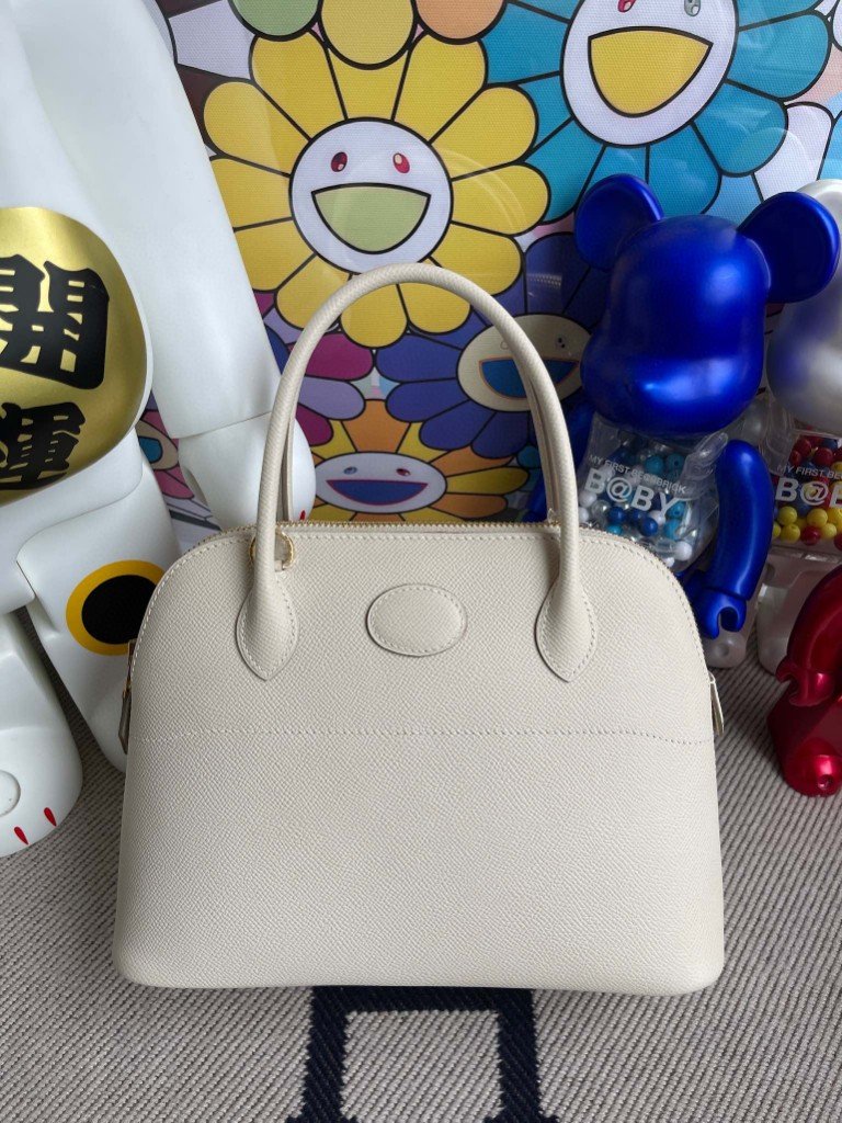 Uncle Bench Hermes Bolide 27cm Epsom ck10 creamy white Gold Hardware Full Handmade