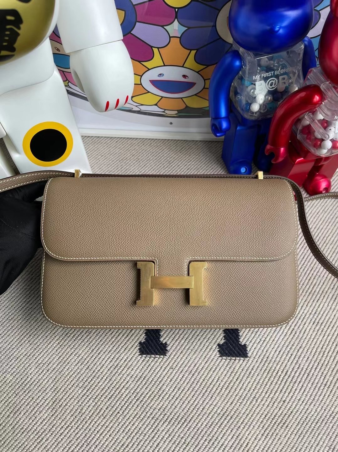 Uncle Bench Hermes Constance Elan Epsom Ck18 Etoupe Gold Hardware 26cm Full Handmade