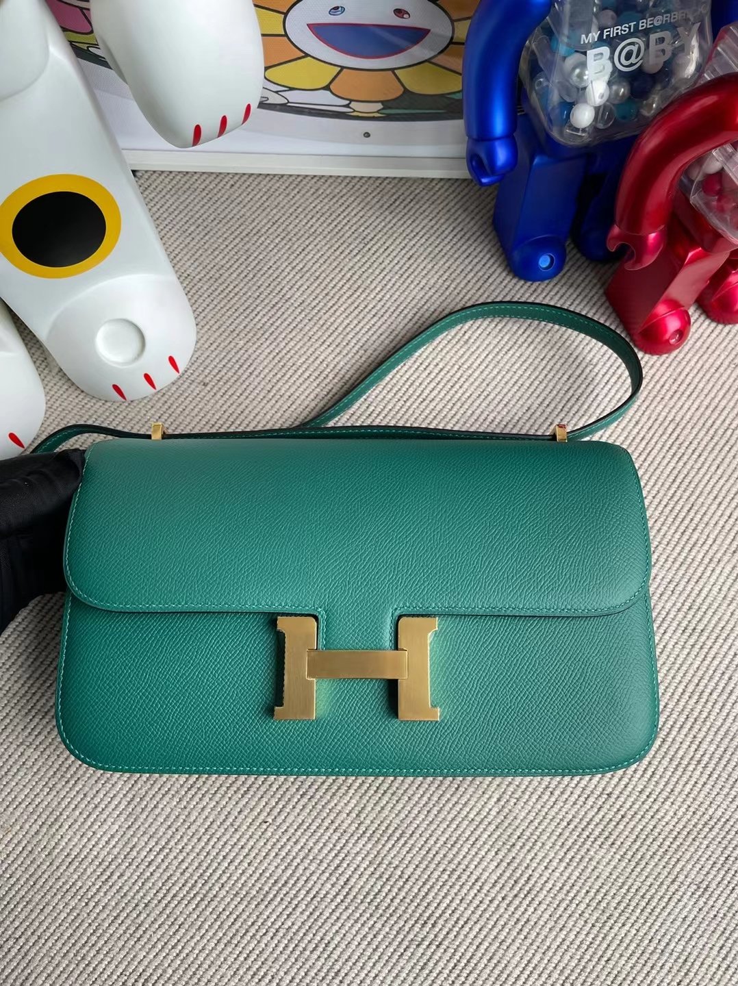 Uncle Bench Hermes Constance Elan Epsom Z6 peacock green Gold Hardware 26cm Full Handmade