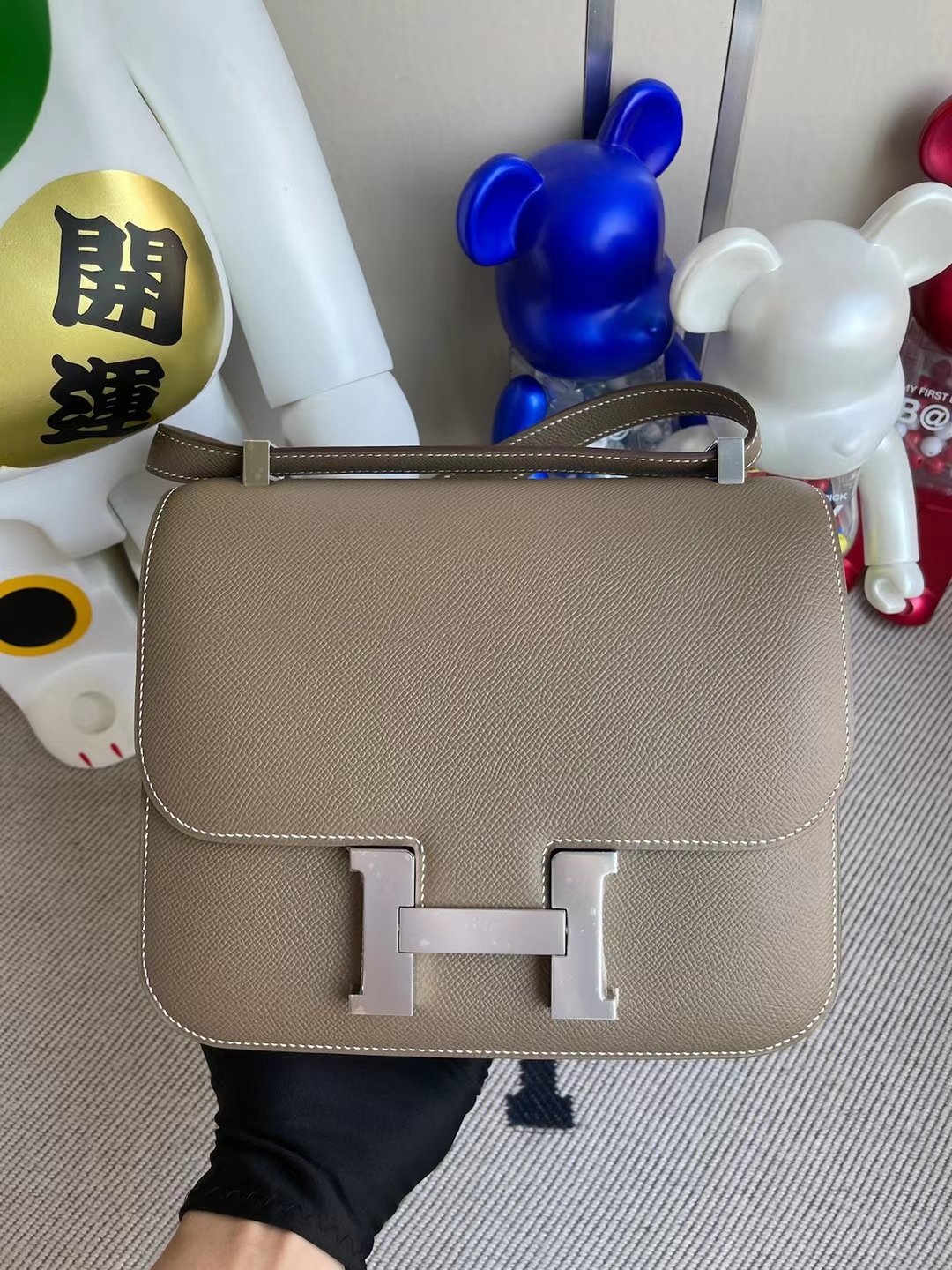 Uncle Bench Hermes Constance Epsom Ck18 Etoupe Silver Hardware 24cm Full Handmade