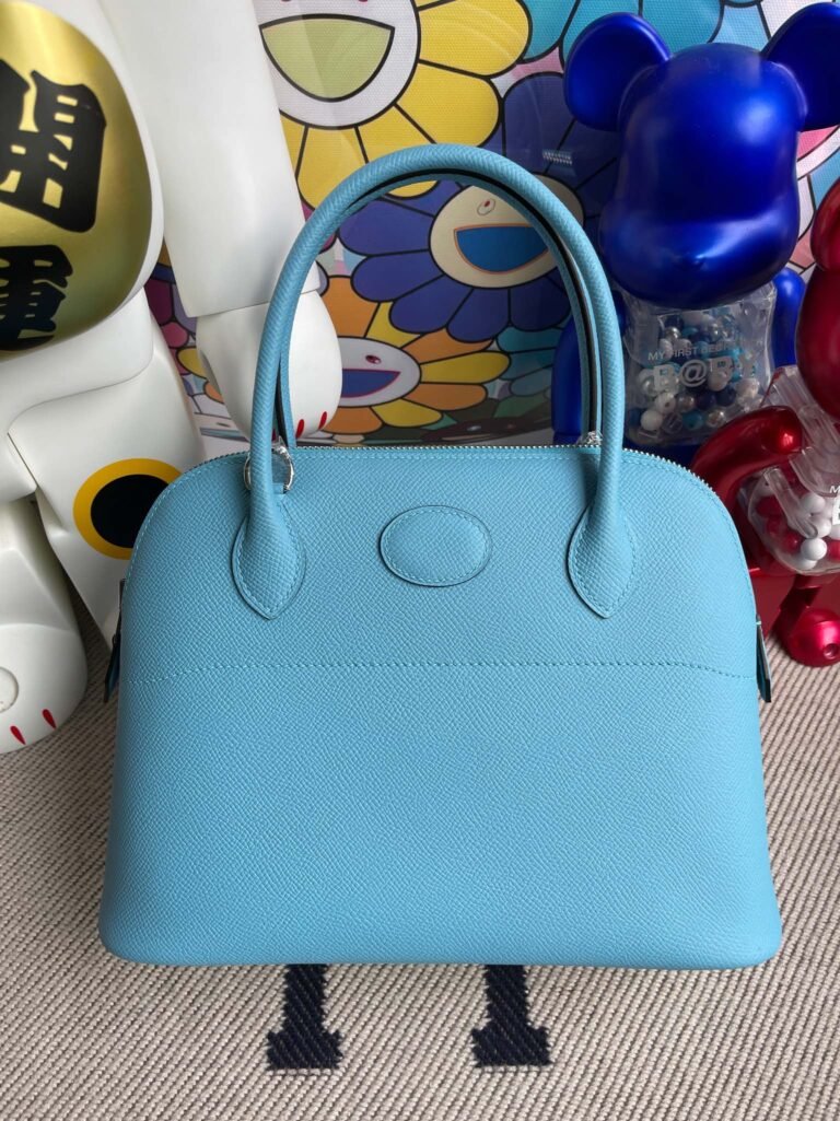 Uncle Bench Hermes Bolide Epsom p3 sky blue Silver Hardware 25cm Full Handmade