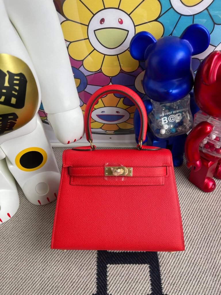 Uncle Bench Hermes kelly Epsom S3 Bright red Gold Gold Hardware 20cm Full Handmade