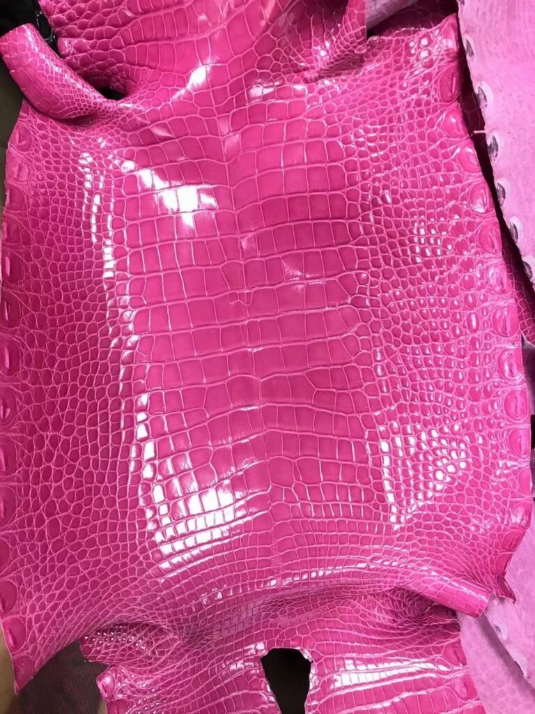 Uncle Bench Hermes Leather Alligator shiny lipstick pink customized