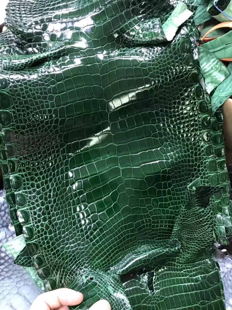 Uncle Bench Hermes Leather Alligator shiny Malachite green customized