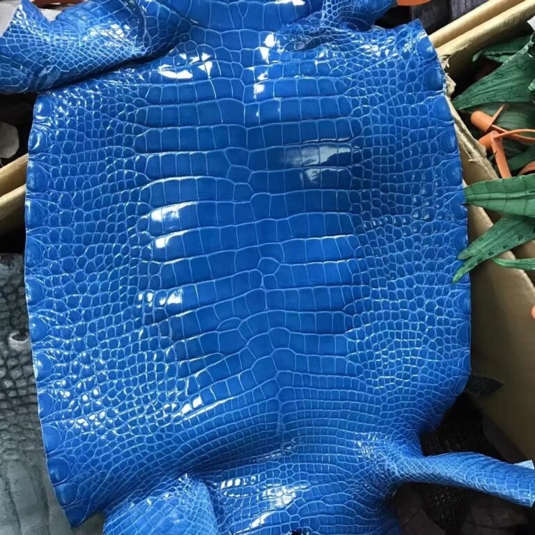 Uncle Bench Hermes Leather Alligator shiny Izmir blue customized