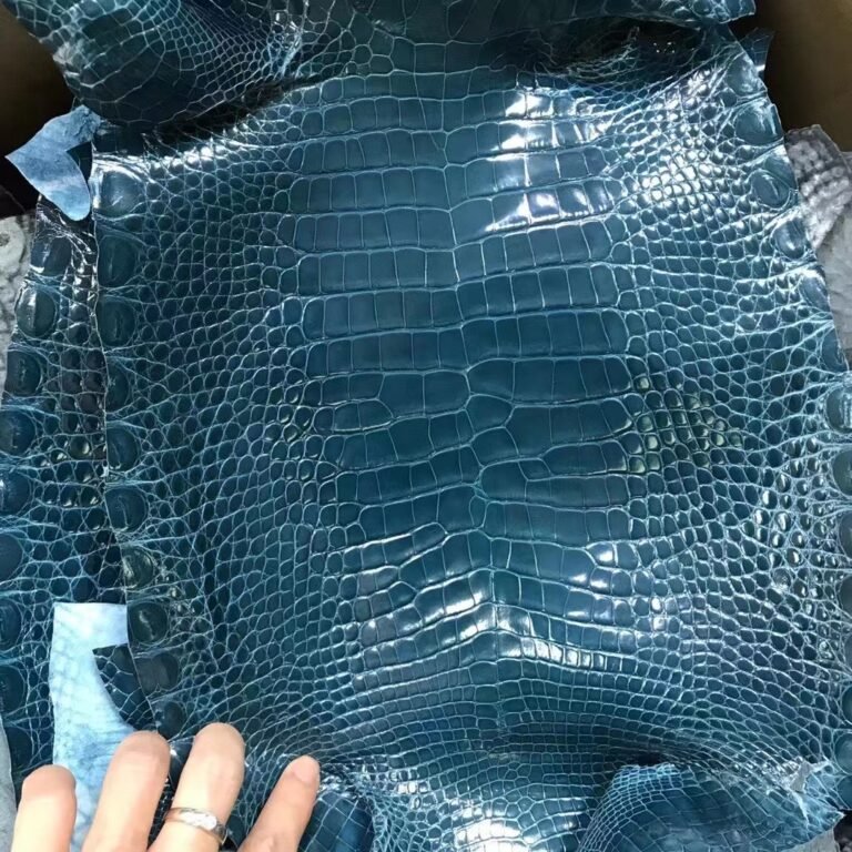 Uncle Bench Hermes Leather Alligator shiny indigo customized