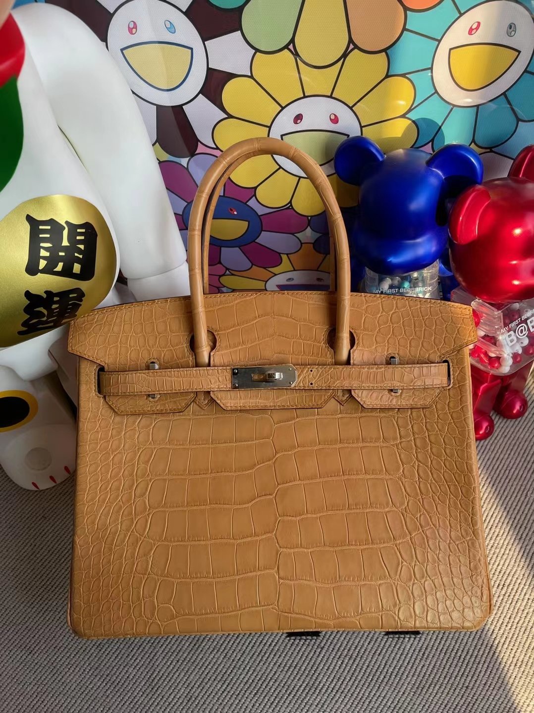 Uncle Bench Hermes Birkin Matte Alligator Crocodile Grain color Silver Hardware 30cm Full Handmade