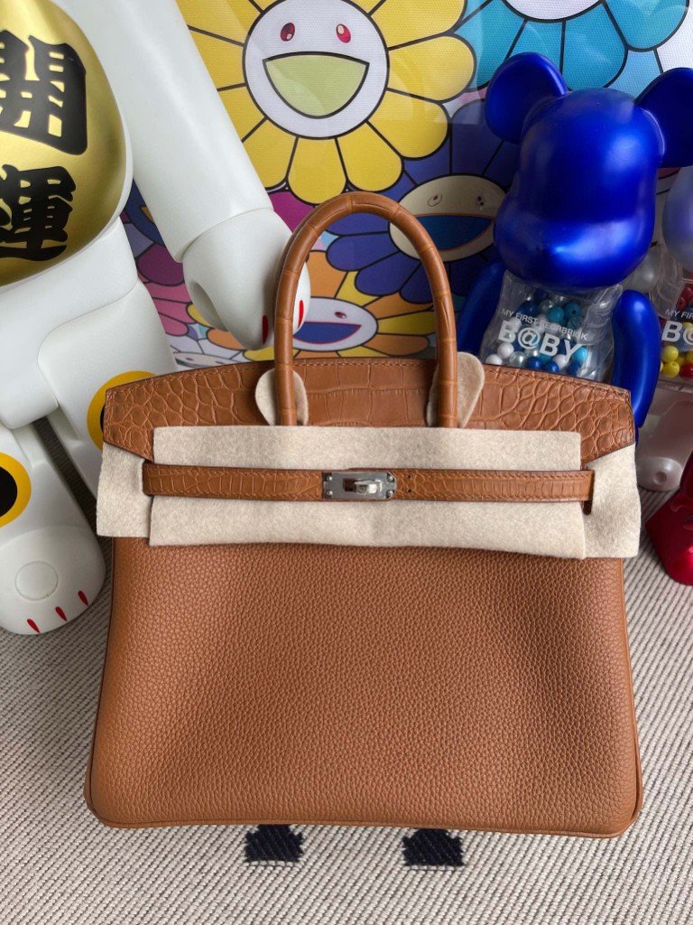 Uncle Bench Hermes Birkin Touch Matte crocodile Golden Silver Hardware 25cm Full Handmade