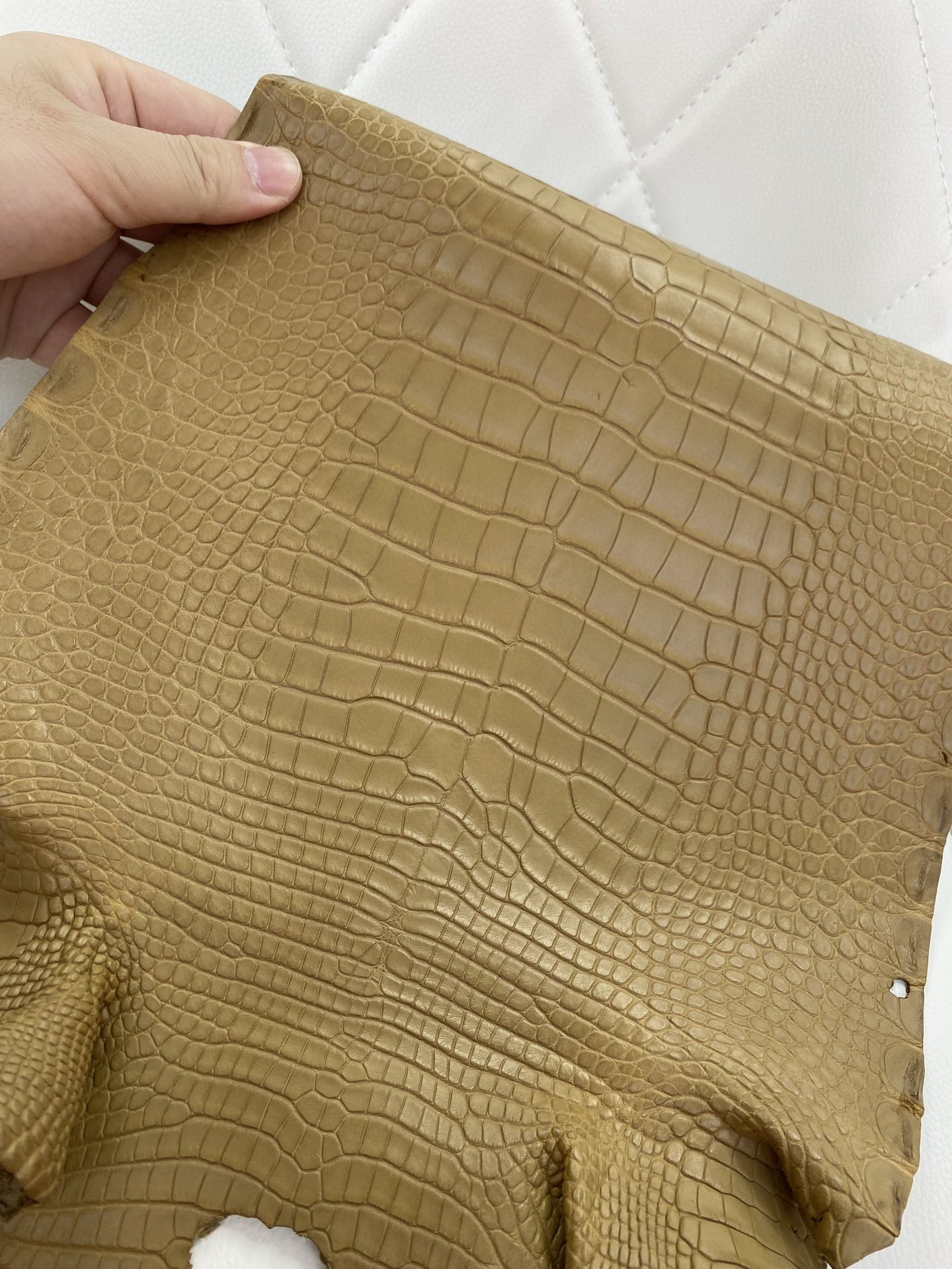 Uncle Bench Hermes New leather Alligator matt Kraft paper color