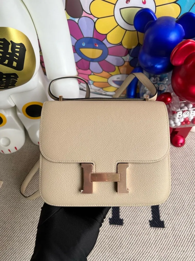 Uncle Bench Hermes constance Epsom S2 Trench Rose Gold Hardware 18cm Full Handmade