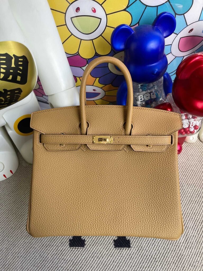Uncle Bench Hermes Birkin Togo 4B khaki Gold Hardware 25cm Full Handmade
