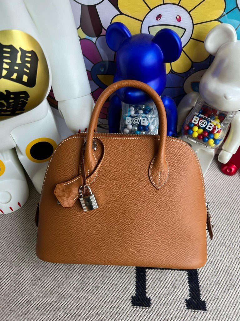 Uncle Bench Hermes Bolide Epsom ck37 Golden Silver Hardware 25cm Full Handmade