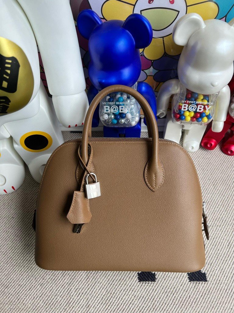 Uncle Bench Hermes Bolide Evecolor D0 chocolate & Biscuit Silver Hardware 25cm Full Handmade