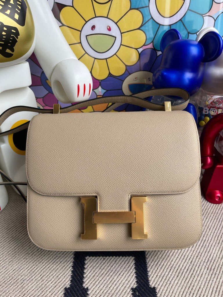 Uncle Bench Hermes Constance Epsom S2 trench Gold Hardware 24cm Full Handmade