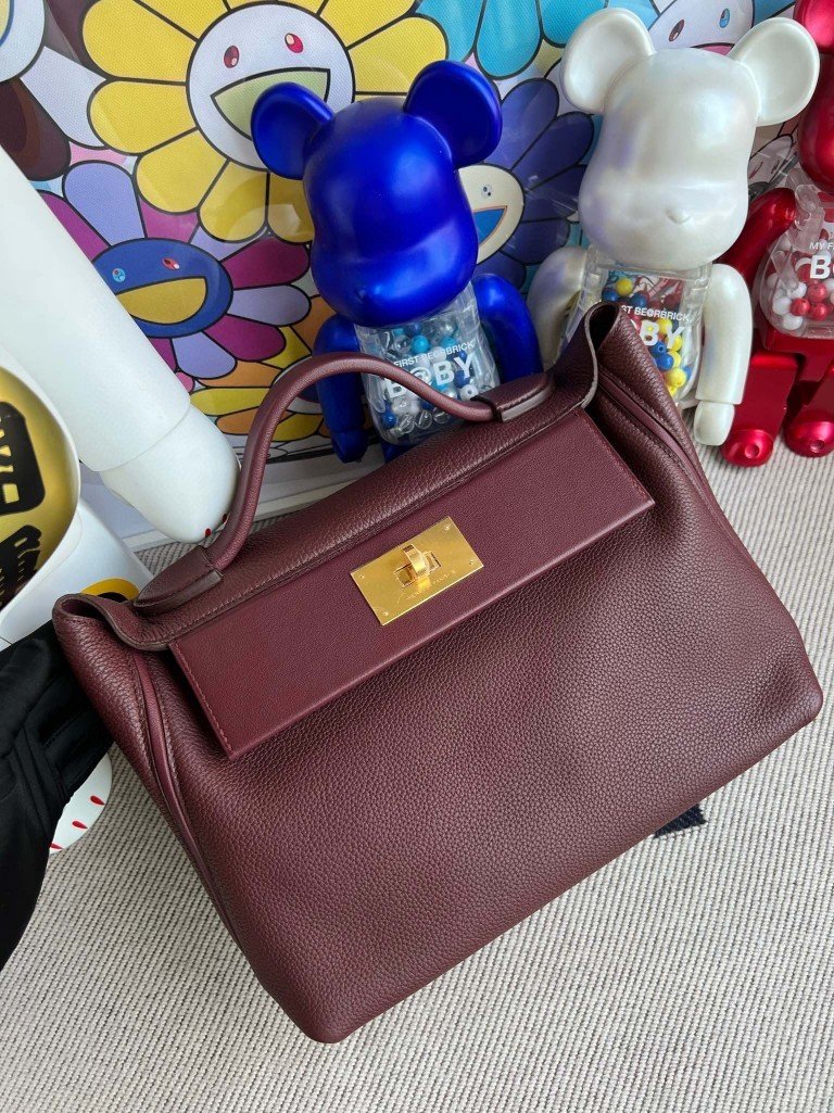 Uncle Bench Hermes Kelly 2424 evecolor Wine red Gold Hardware 29m Full Handmade