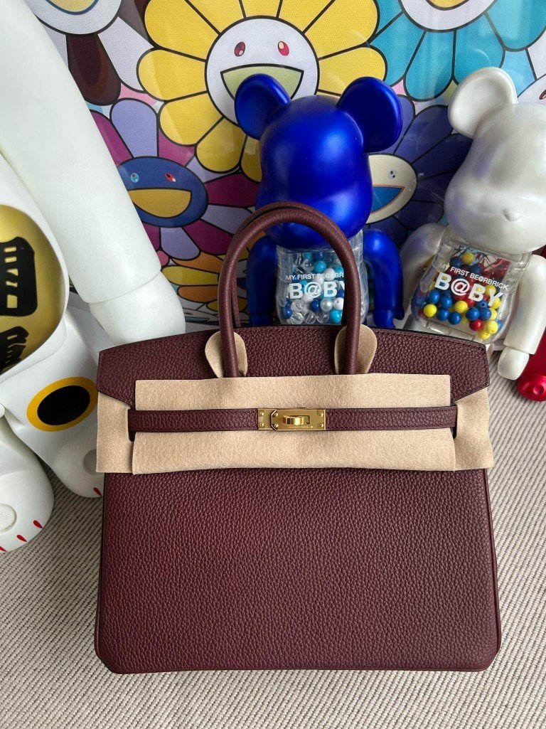 Uncle Bench Hermes Birkin togo ck55 Rouge H Gold Hardware GHW 25m Full Handmade