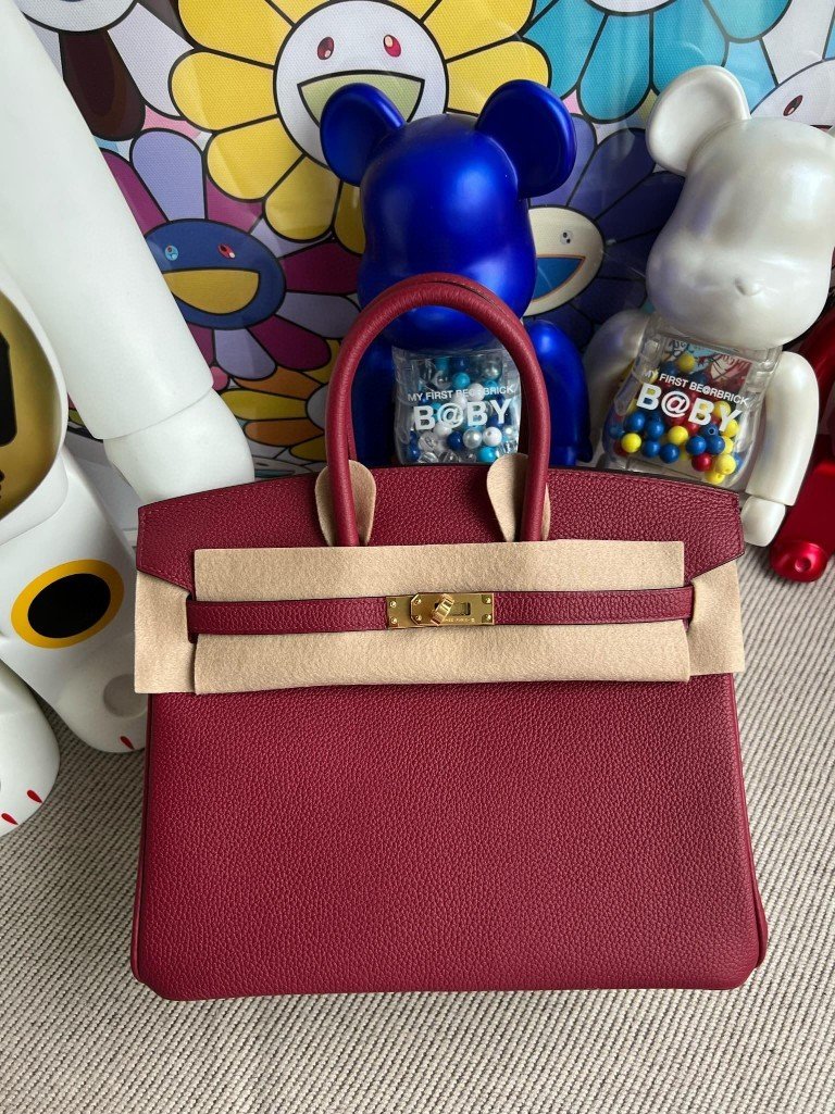 Uncle Bench Hermes Birkin togo K1 Rouge grenat Gold Hardware GHW 25m Full Handmade