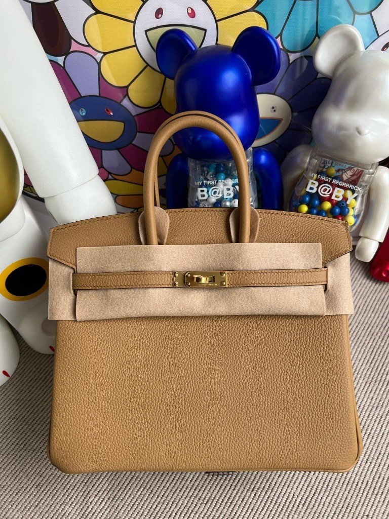 Uncle Bench Hermes Birkin togo Biscuit Color Gold Hardware GHW 25m Full Handmade