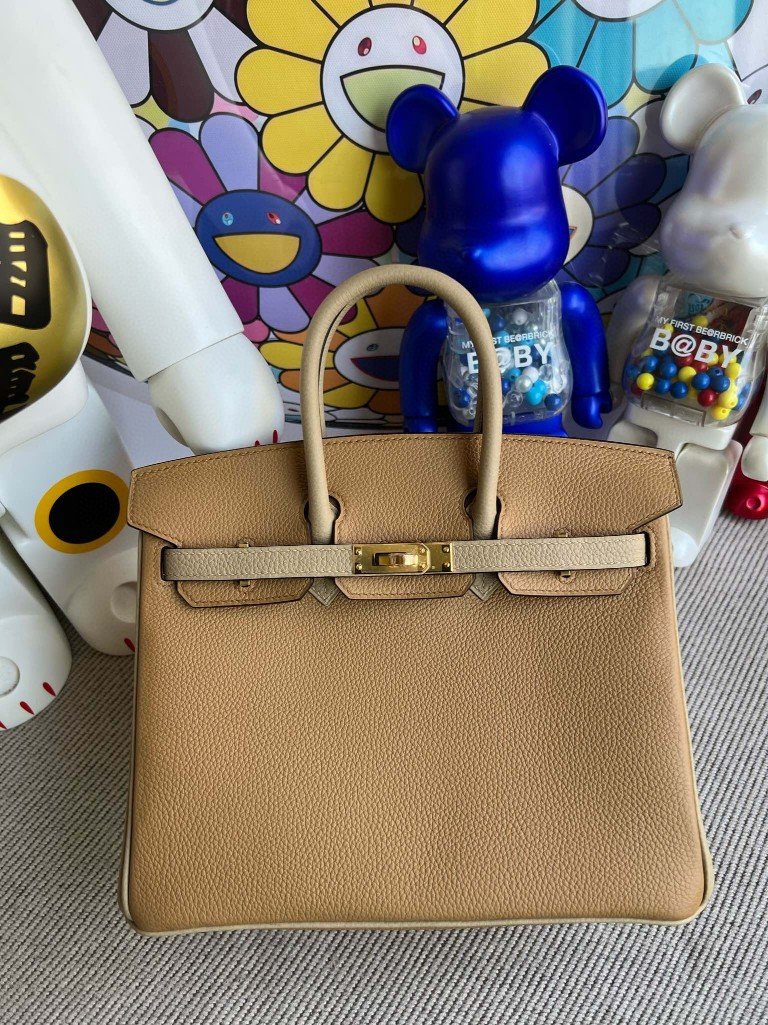 Uncle Bench Hermes Birkin togo Biscuit & trench Color GHW Gold Hardware 25m Full Handmade