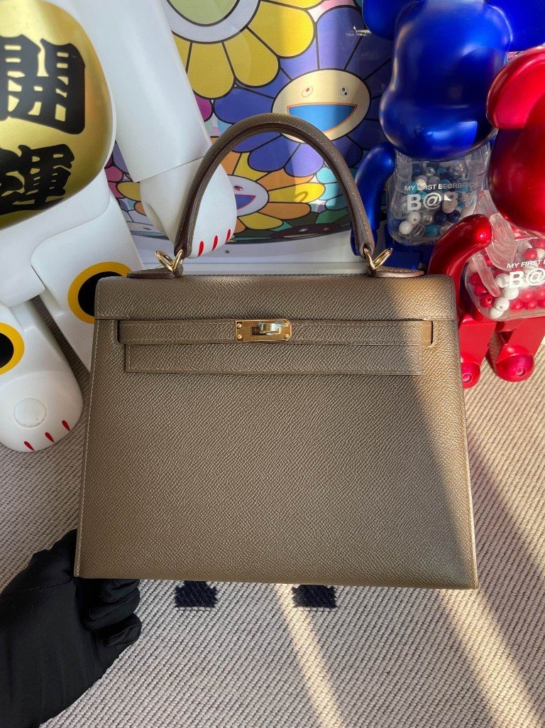 Uncle Bench Hermes Kelly Epsom 3G Alezan Color GHW Gold Hardware 25m Full Handmade