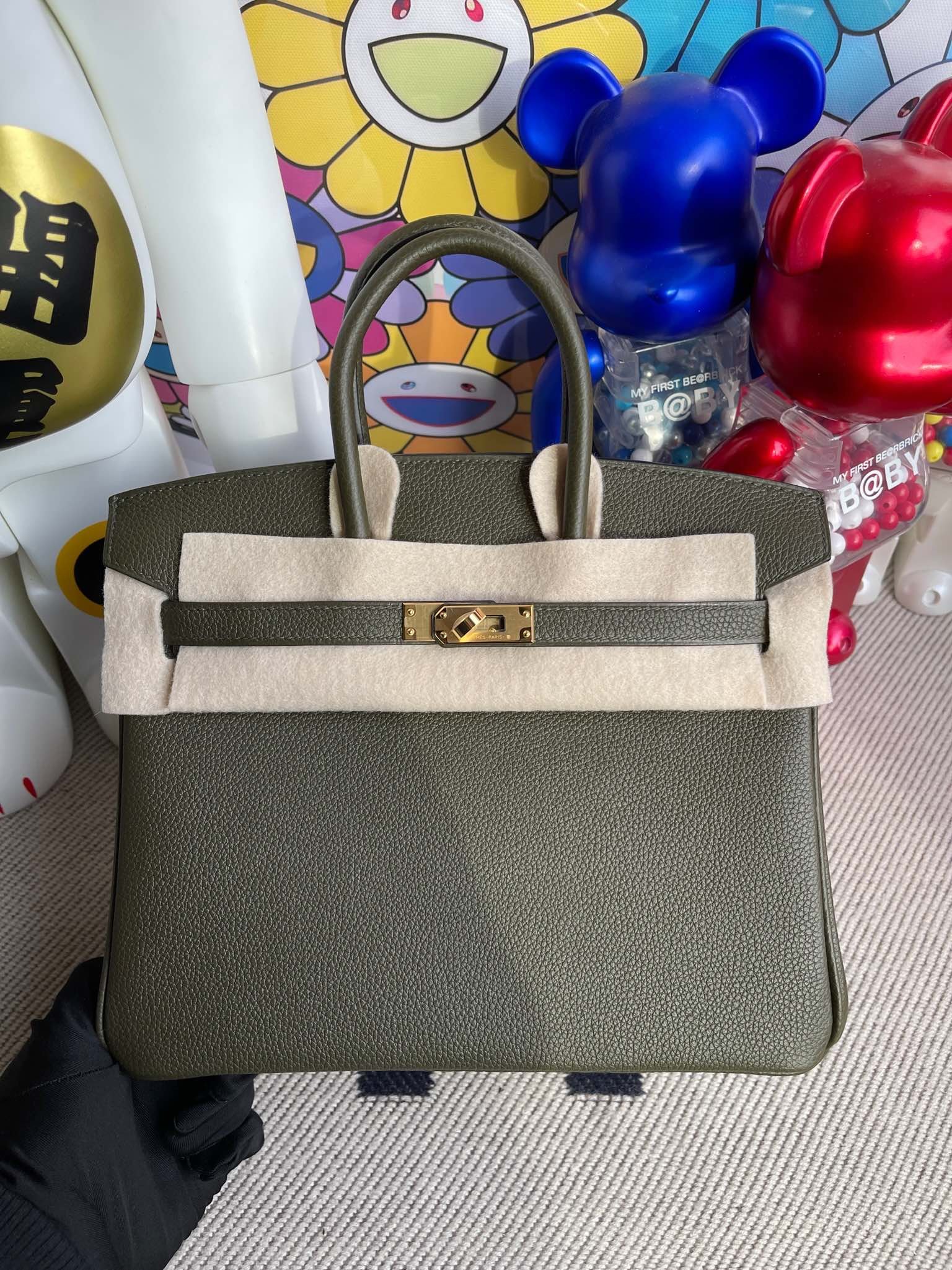 Uncle Bench Hermes Birkin togo G8 Deep Olive green Gold Hardware GHW 25m Full Handmade