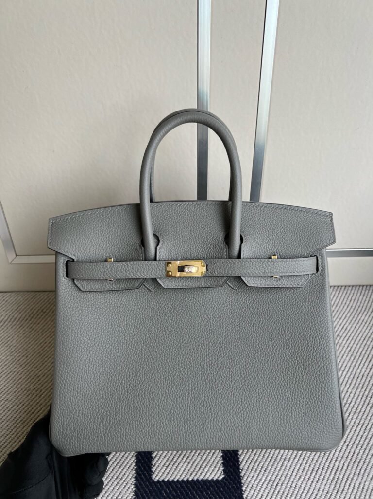 Uncle Bench Hermes Birkin Togo 0L Gris meyer Gold Hardware GHW 25m Full Handmade