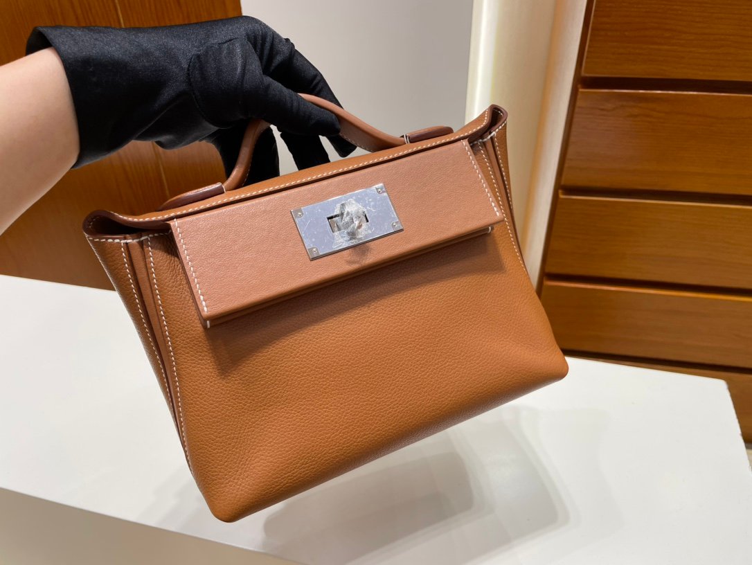 Uncle Bench Hermes Mini 2424 evecolor ck37 Golden Silver Hardware PHW 21m Full Handmade