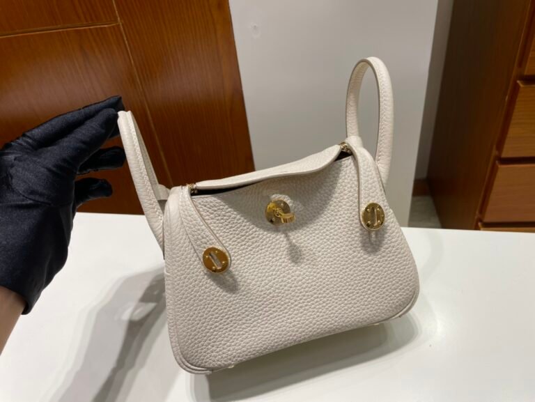 Uncle Bench Hermes Mini lindy Togo ck10 Craie Gold Hardware GHW 20cm Full Handmade