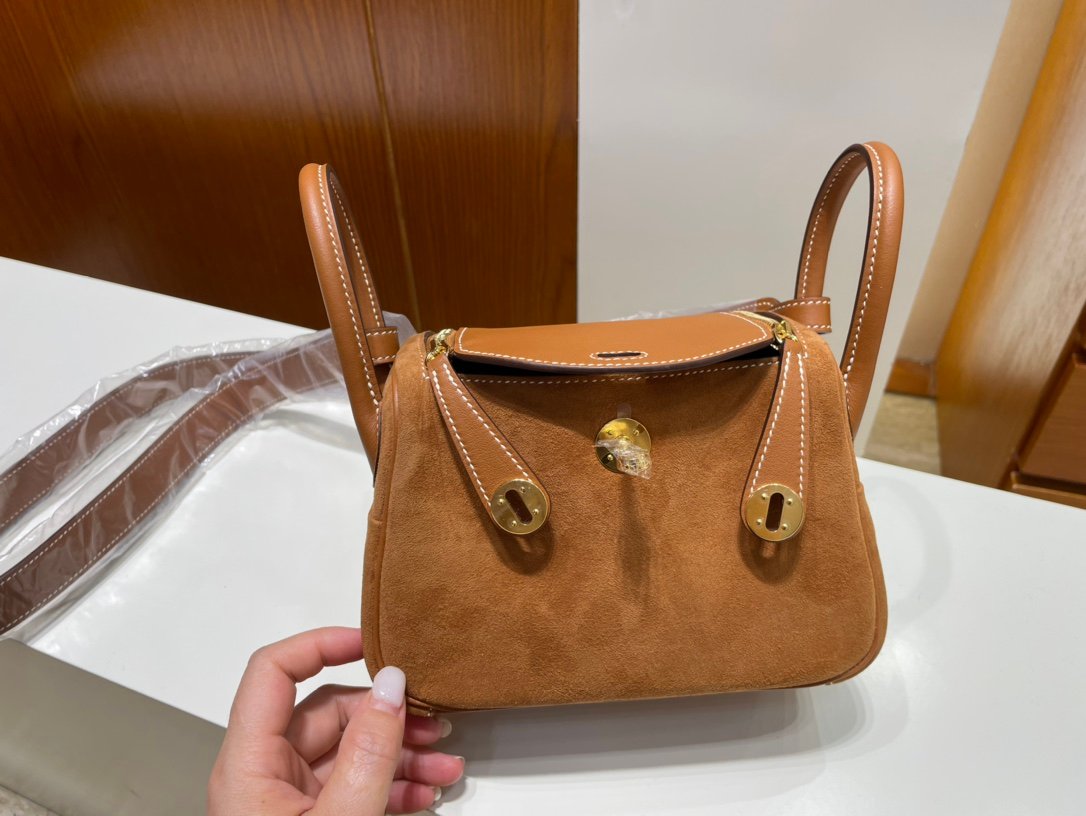 Uncle Bench Hermes Mini lindy Golden chamois & swift Gold Hardware GHW 20cm Full Handmade