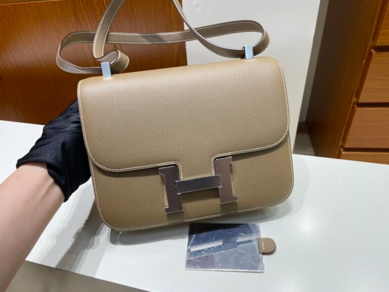Uncle Bench Hermes Constance Epsom new single layer ck18 Etoupe grey Silver Hardware PHW 24cm Full Handmade