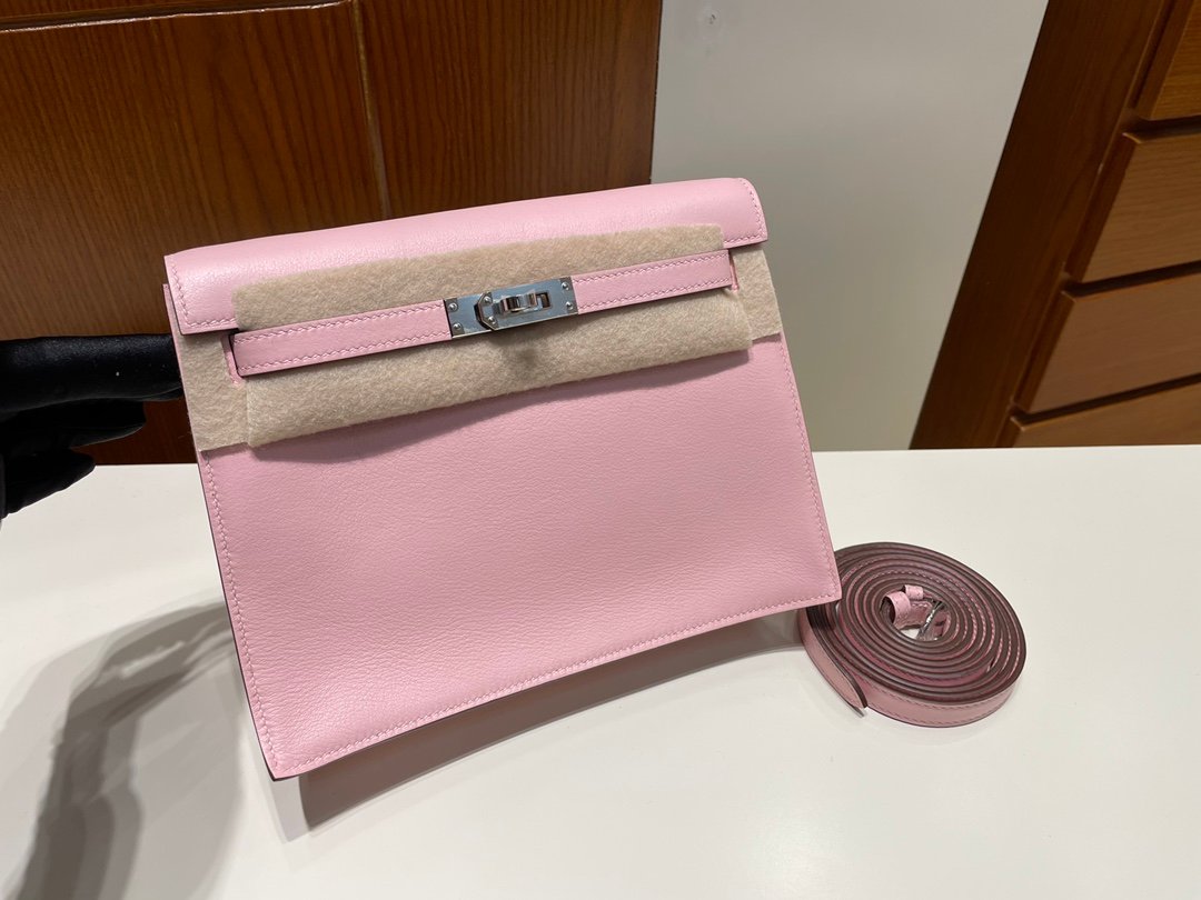 Uncle Bench Hermes Kelly danse Swift 3Q pink Silver Hardware PHW 20cm Full Handmade