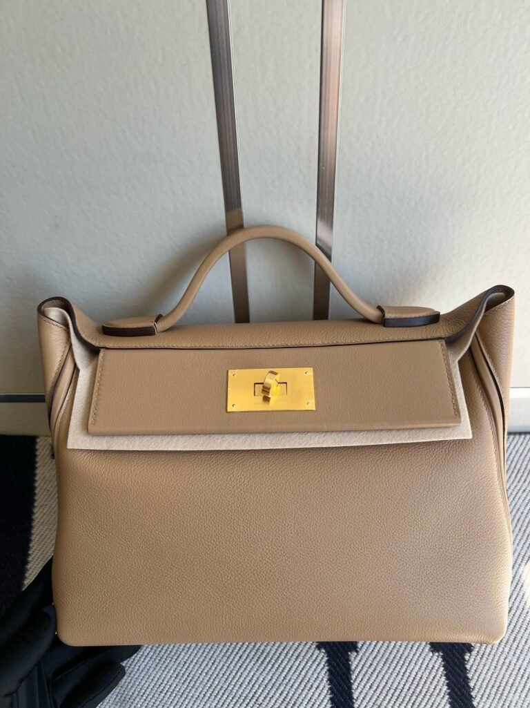 Uncle Bench Hermes Kelly 2424 Togo Tea color Gold Hardware GHW 25cm Full Handmade