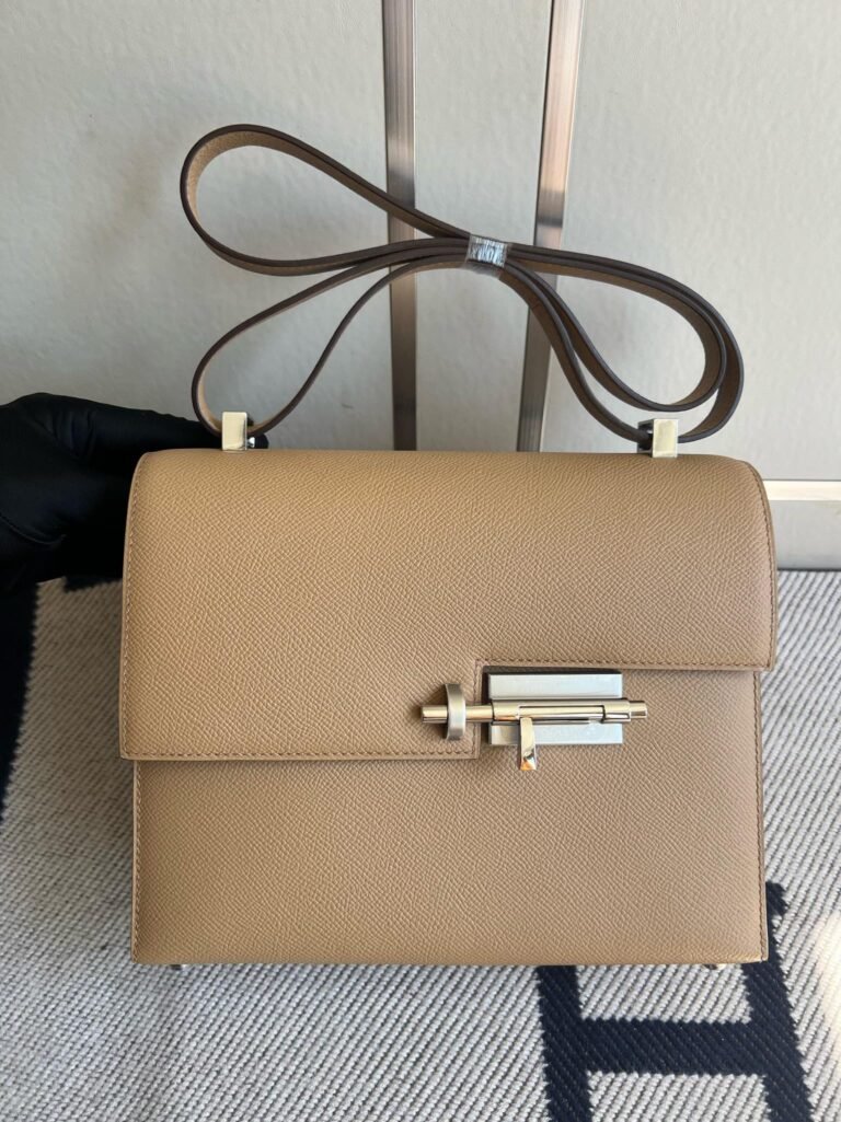 Uncle Bench Hermes Verrou Epsom Tea color Silver Hardware PHW 21cm Full Handmade