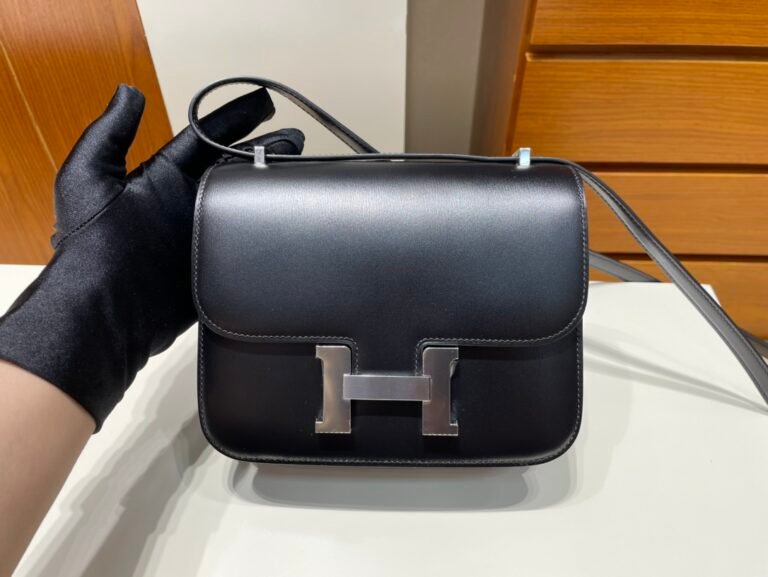 Uncle Bench Hermes Constance Boxcalf ck89 Noir Silver Hardware 18cm Full Handmade